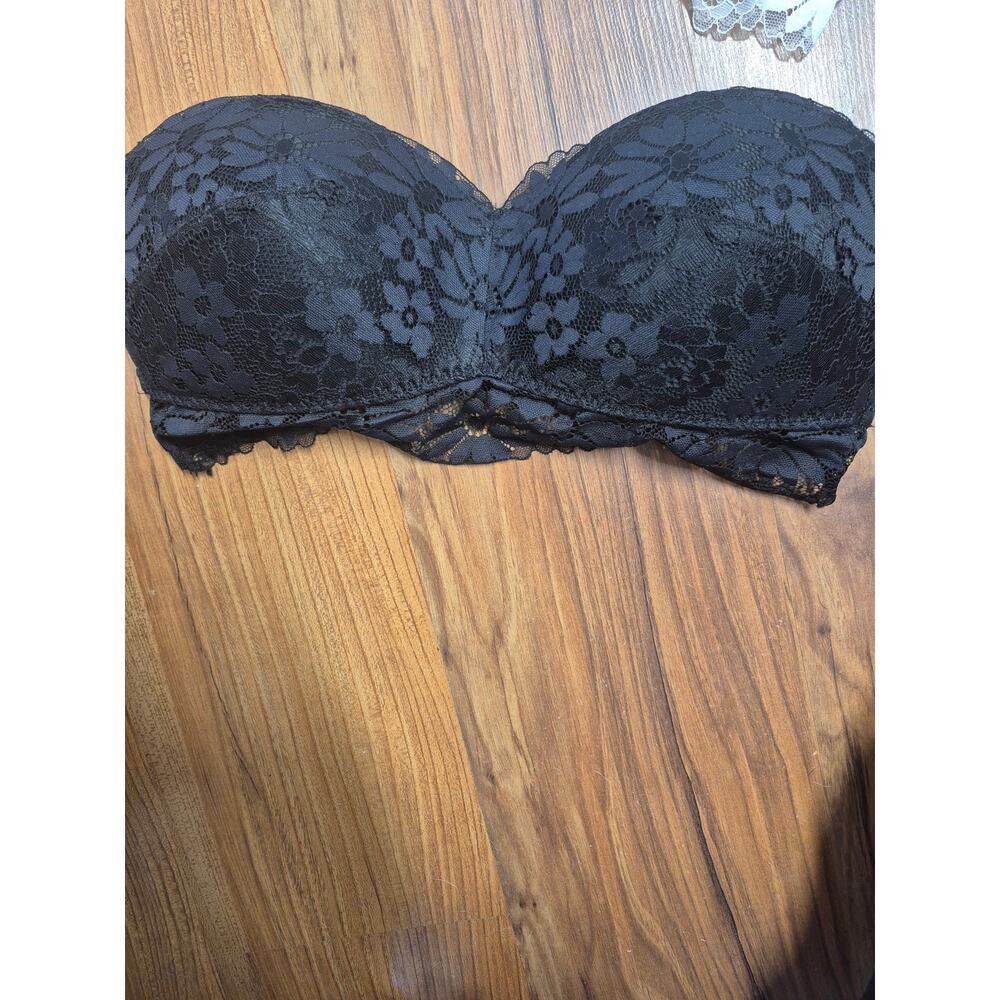 Lot of 2 Primark Strapless Bras Black White Lace Wireless Size XL 18/20 8296 - Picture 3 of 10